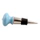 Blue And  Black Crackle Ceramic Wine Stopper 